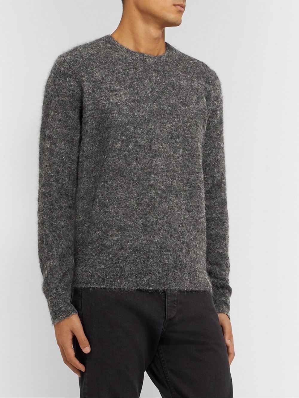 rag & bone "Arnie" Alpaca-Blend Sweater in Gray L